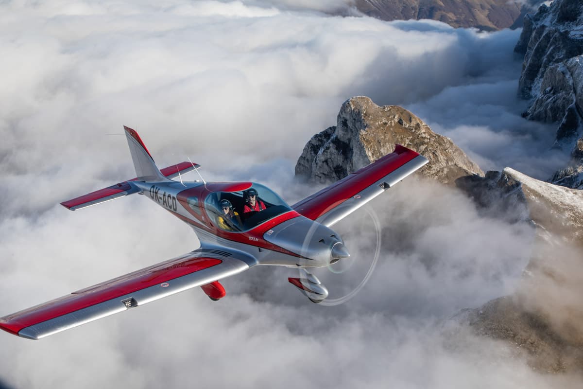 Bristell B23 Mosaic cruising above the clouds